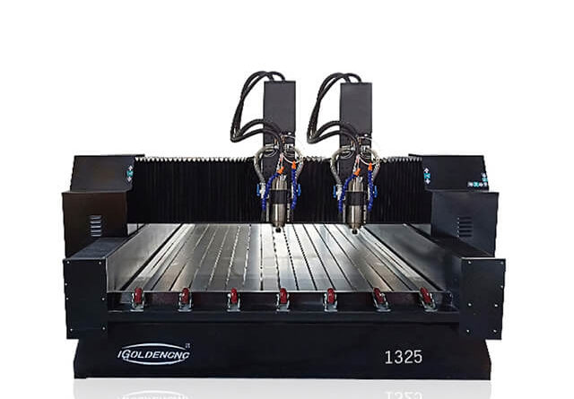 Stone CNC Router with Dual Spindles