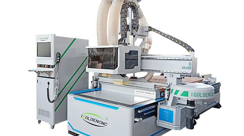 CNC nesting machine with row drill