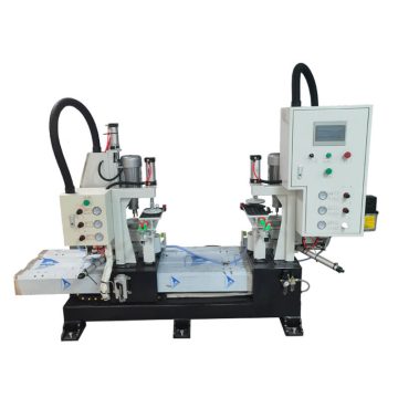 Double heads glass corner grinding polishing machine